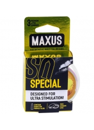 Презервативы с точками и рёбрами в пластиковом кейсе MAXUS Special - 3 шт. - Maxus - купить с доставкой в Химках