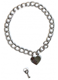 Серебристый ошейник Embrace с ключиком - Lola Games - купить с доставкой в Химках