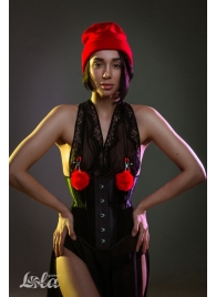 Зажимы на соски Angelic с красными меховыми шариками - Lola Games - купить с доставкой в Химках