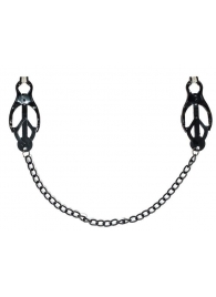 Зажимы на соски Darkside с цепочкой - Lola Games - купить с доставкой в Химках