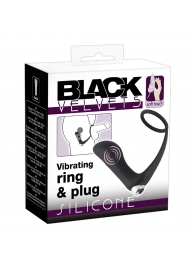 Черное эрекционное кольцо с анальной вибропробкой Vibrating Ring   Plug - Orion - в Химках купить с доставкой
