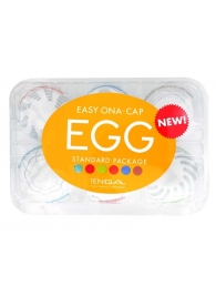 Набор из 6 мастурбаторов Tenga EGG Easy Beat с различным рельефом - Tenga - в Химках купить с доставкой
