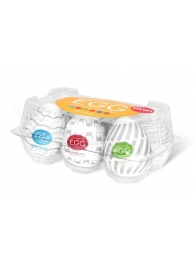 Набор из 6 мастурбаторов Tenga EGG Easy Beat с различным рельефом - Tenga - в Химках купить с доставкой