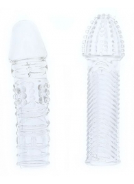 Комплект из 2 прозрачных насадок на пенис PENIS EXTENDER PACK - Dream Toys - в Химках купить с доставкой
