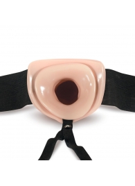 Телесный полый страпон Dr. Skin 6 Inch Hollow Strap On - 15,2 см. - Blush Novelties - купить с доставкой в Химках