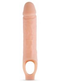 Телесный реалистичный фаллоудлинитель 10 Inch Silicone Cock Sheath Penis Extender - 25,4 см. - Blush Novelties - в Химках купить с доставкой