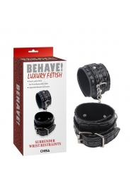 Черные наручники Surrender Wrist Restraints - Chisa - купить с доставкой в Химках
