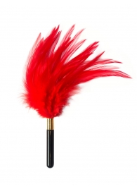 Красный перьевой тиклер Plume - 23 см. - Lola Lingerie - купить с доставкой в Химках