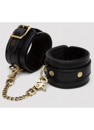 Черные оковы на ноги Bound to You Faux Leather Ankle Cuffs - Fifty Shades of Grey - купить с доставкой в Химках