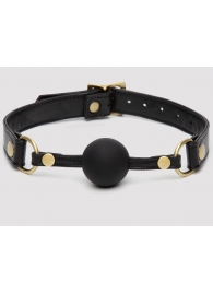 Черный кляп-шар Bound to You Faux Leather Ball Gag - Fifty Shades of Grey - купить с доставкой в Химках