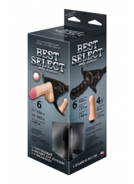 Черный пояс для женщин BEST SELECT с 3 насадками - LOVETOY (А-Полимер) - купить с доставкой в Химках