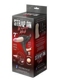 Реалистичный страпон Woman Midi с вагинальной пробкой - 19 см. - LOVETOY (А-Полимер) - купить с доставкой в Химках