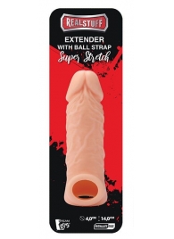Телесная насадка EXTENDER WITH BALL STRAP 5.5 - 14 см. - Dream Toys - в Химках купить с доставкой