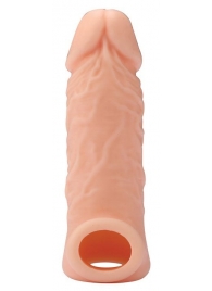 Телесная насадка EXTENDER WITH BALL STRAP 5.5 - 14 см. - Dream Toys - в Химках купить с доставкой