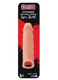 Телесная насадка EXTENDER WITH BALL STRAP 6.5 - 17 см. - Dream Toys - в Химках купить с доставкой