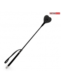 Черный стек с наконечником-сердечком - 54 см. - Notabu - купить с доставкой в Химках