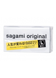 Презервативы Sagami Original 0.02 L-size увеличенного размера - 10 шт. - Sagami - купить с доставкой в Химках