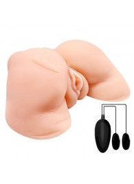 Телесная вибровагина Julie с 2 рабочими отверстиями - Baile - в Химках купить с доставкой