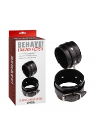 Черные оковы Classic Ankle Cuffs - Chisa - купить с доставкой в Химках