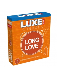 Презервативы с продлевающим эффектом LUXE Royal Long Love - 3 шт. - Luxe - купить с доставкой в Химках