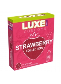 Презервативы с ароматом клубники LUXE Royal Strawberry Collection - 3 шт. - Luxe - купить с доставкой в Химках