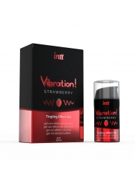 Жидкий интимный гель с эффектом вибрации Vibration! Strawberry - 15 мл. - INTT - купить с доставкой в Химках