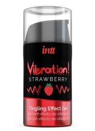 Жидкий интимный гель с эффектом вибрации Vibration! Strawberry - 15 мл. - INTT - купить с доставкой в Химках