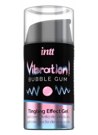 Жидкий интимный гель с эффектом вибрации Vibration! Bubble Gum - 15 мл. - INTT - купить с доставкой в Химках