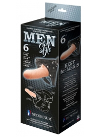 Телесный пустотелый харнесс MEN Style - 17,5 см. - LOVETOY (А-Полимер) - купить с доставкой в Химках