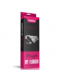 Серебристая плетка Struggle My Flogger с черной ручкой - 45 см. - Lovetoy - купить с доставкой в Химках