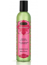 Массажное масло Naturals Strawberry Dreams с ароматом клубники - 236 мл. - Kama Sutra - купить с доставкой в Химках