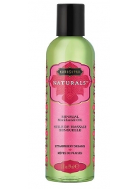 Массажное масло Naturals Strawberry Dreams с ароматом клубники - 59 мл. - Kama Sutra - купить с доставкой в Химках