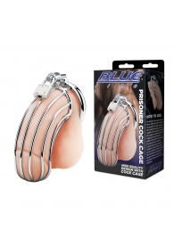Металлическая клетка Prisoner Cock Сage с замком - BlueLine - купить с доставкой в Химках