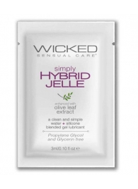 Гель-лубрикант на водно-силиконовой основе Simply Hybrid Jelle - 3 мл. - Wicked - купить с доставкой в Химках