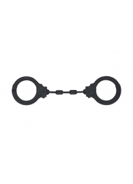 Черные силиконовые наручники Suppression - Lola Games - купить с доставкой в Химках