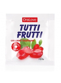 Гель-смазка Tutti-frutti со вкусом барбариса - 4 гр. - Биоритм - купить с доставкой в Химках