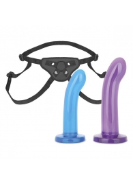 Страпон унисекс Beginners Strap-On с 2 насадками - 15 и 13 см. - Lux Fetish - купить с доставкой в Химках