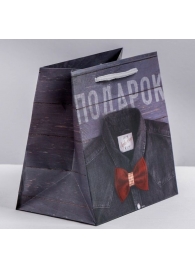 Ламинированный квадратный пакет «Мужской стиль» - 14 х 14 х 9 см. - Сима-Ленд - купить с доставкой в Химках