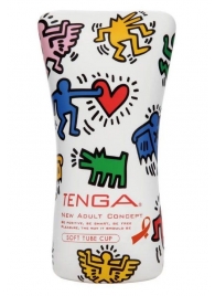Мастурбатор-туба Keith Haring Soft Tube CUP - Tenga - в Химках купить с доставкой
