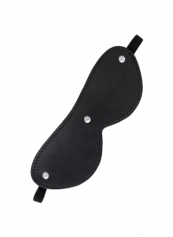 Черная кожаная маска Anonymo с мягким подкладом - ToyFa - купить с доставкой в Химках