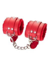 Красные наручники Anonymo из искусственной кожи - ToyFa - купить с доставкой в Химках