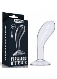 Прозрачный стимулятор простаты Flawless Clear Prostate Plug - 15 см. - Lovetoy - в Химках купить с доставкой