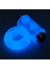 Голубое, светящееся в темноте эрекционное виброкольцо Lumino Play Vibrating Penis Ring - Lovetoy - в Химках купить с доставкой