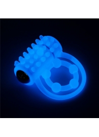 Голубое, светящееся в темноте виброкольцо Lumino Play Vibrating Penis Ring - Lovetoy - в Химках купить с доставкой