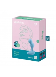 Голубой анальный вибростимулятор Deep Driver - 11,2 см. - Satisfyer - в Химках купить с доставкой