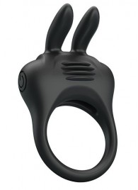 Черное эрекционное кольцо с вибрацией Davion - Baile - в Химках купить с доставкой