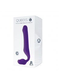 Фиолетовый безремневой страпон Queens L - Adrien Lastic - купить с доставкой в Химках