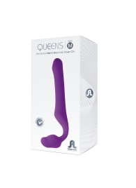 Лиловый безремневой страпон Queens M - Adrien Lastic - купить с доставкой в Химках