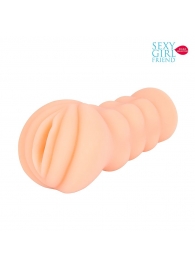 Телесный мастурбатор-вагина с комплектом эрекционных колец - Bior toys - в Химках купить с доставкой