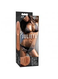 Мастурбатор-вагина цвета карамели Julieta с вибрацией - Blush Novelties - в Химках купить с доставкой